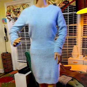 Women’s Winter Sweater Dress, baby blue, M